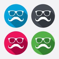 Mustache and Glasses sign icon Hipster symbol N23