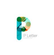 Minimal P font or letter design N2
