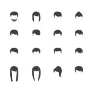 hair silhouettes woman and man hairstyle