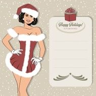 beautiful woman dressed as Santa Claus N3