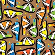 multicolored beach slippers seamless pattern