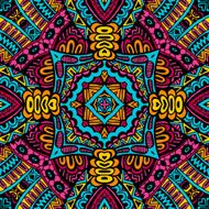 Abstract festive colorful vector tribal pattern