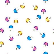 Seamless umbrella background in bright colors N2