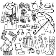 Outline Sketchy Females outerwear accessories set N2