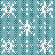 Seamless knitted blue white pattern