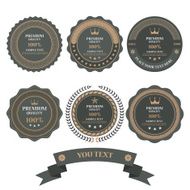 Vintage labels set vector N3