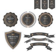 Vintage labels set vector N4