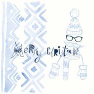 Christmas Background on Hipsters Style N2