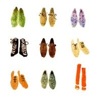 fashion illustration - flat shoes collection