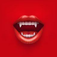 Background of vampire mouth with open lips