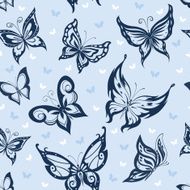 background of silhouette abstract butterflies flying N2