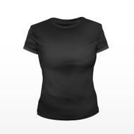 blank women T-shirt in black