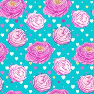 Seamless pattern with blooming flowers N2