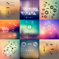 fashion infographic with unfocused background N80