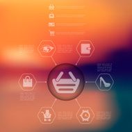 fashion infographic with unfocused background N81