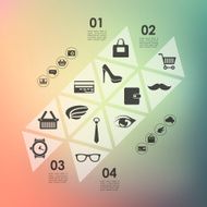 fashion infographic with unfocused background N82