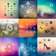 fashion infographic with unfocused background N83