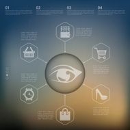 fashion infographic with unfocused background N84