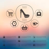fashion infographic with unfocused background N86