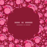 Vector ruby circle frame seamless pattern background
