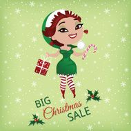 Christmas sale with cute elf N2