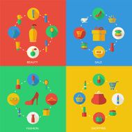 Beauty fashion sale and shopping vector background