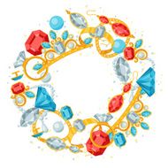 Set of beautiful jewelry and precious stones N3