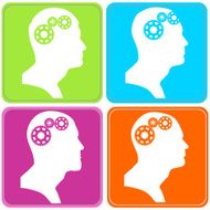 Vector silhouette of a people N49