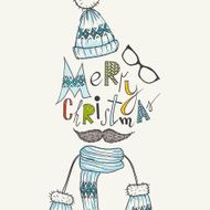 Christmas Background on Hipsters Style N3