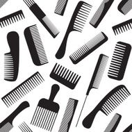 Hair combs seamless pattern