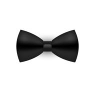Semi-realistic black bow tie