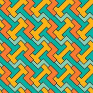 Geometric mosaic pattern Vector seamless abstract vintage