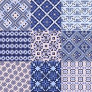 9 retro seamless ornaments N15