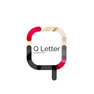 Minimal Q font or letter icon design N21