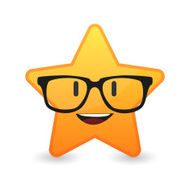 cute star avatar wearing glasses N2