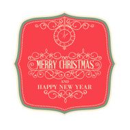 Merry christmas label