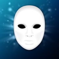 llustration of realistic carnival or theater mask