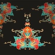 Ornamnetal composition in Chinese style