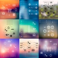 fashion infographic with unfocused background N89