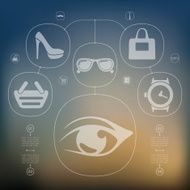 fashion infographic with unfocused background N90