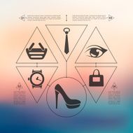 fashion infographic with unfocused background N91