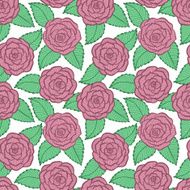 beautiful seamless pattern in roses and leaves lace