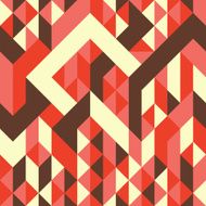 Retro seamless pattern with colorful stripes and triangles