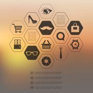 fashion infographic with unfocused background N93