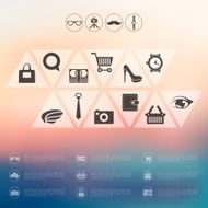 fashion infographic with unfocused background N94