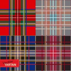 Set of seamless tartan pattern