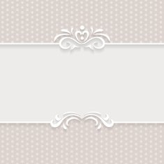 Paper background frame with ornamental seamless borders
