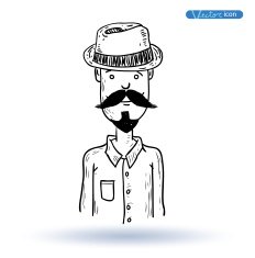 hipster style hand drawn illustration N32