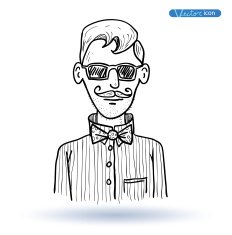 hipster style hand drawn illustration N34