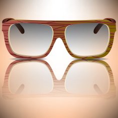 sunglasses with wood texture frame